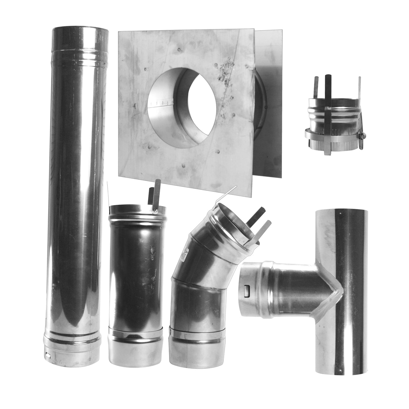 Category III 4in Stainless Steel Horizontal Vent Kit
