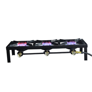 45,000 BTU Triple Burner Angle Iron Stove