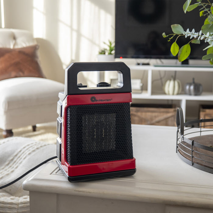 2000W Portable Electric Fan Heater With Adjustable Thermostat – Garage/Indoor Use
