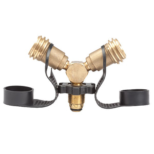 Propane Y Female Adapter with Handwheel