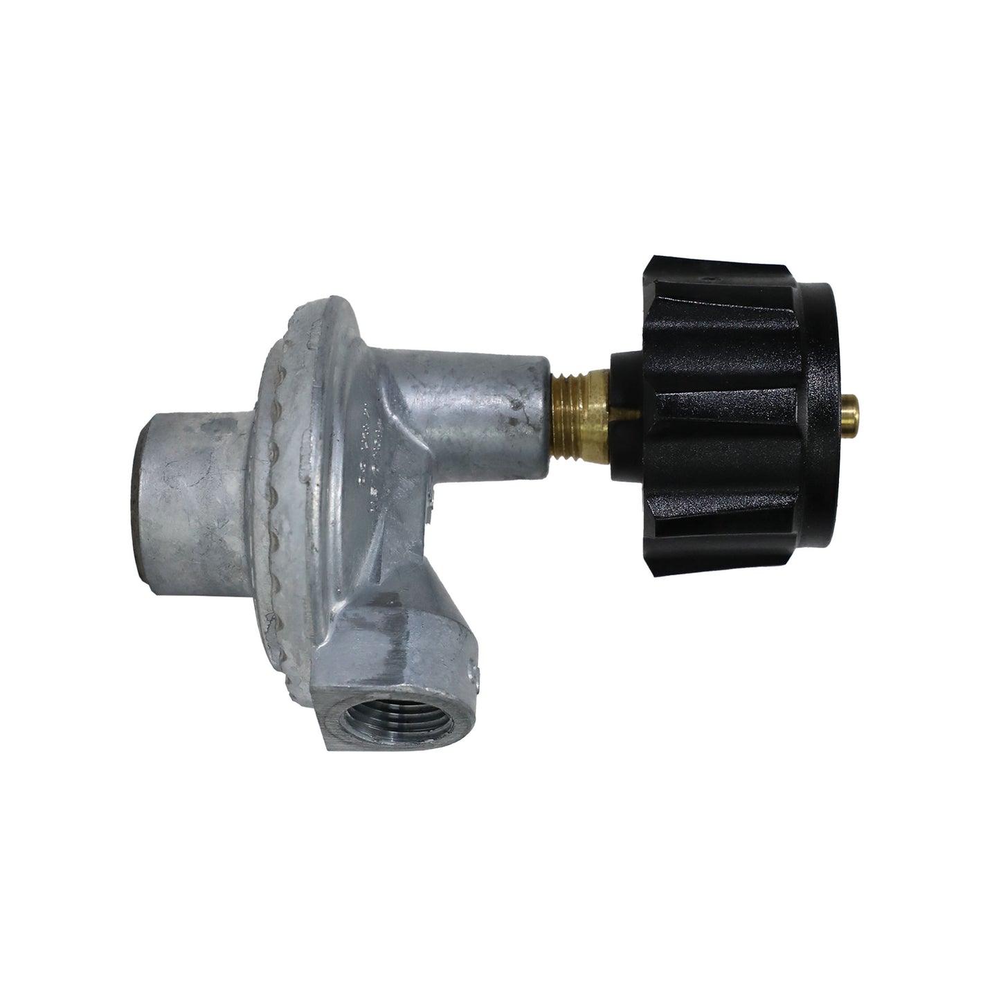90 Degree Low Pressure Propane Regulator w/ Appliance End Fitting w/ Acme Nut