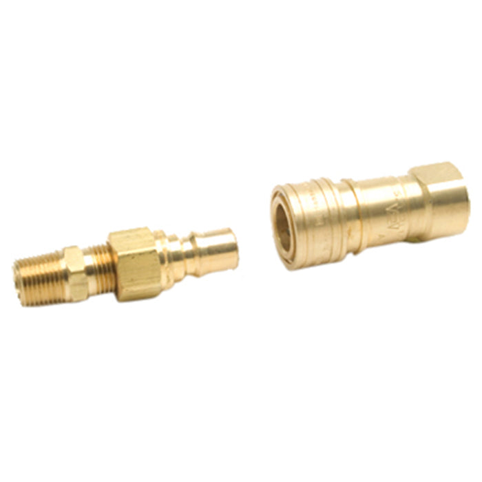 Propane/Natural Gas 3/8in Quick Connector and Full Flow Male Plug